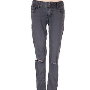 Free People raw hem Gray skinny Jeans Sz 28